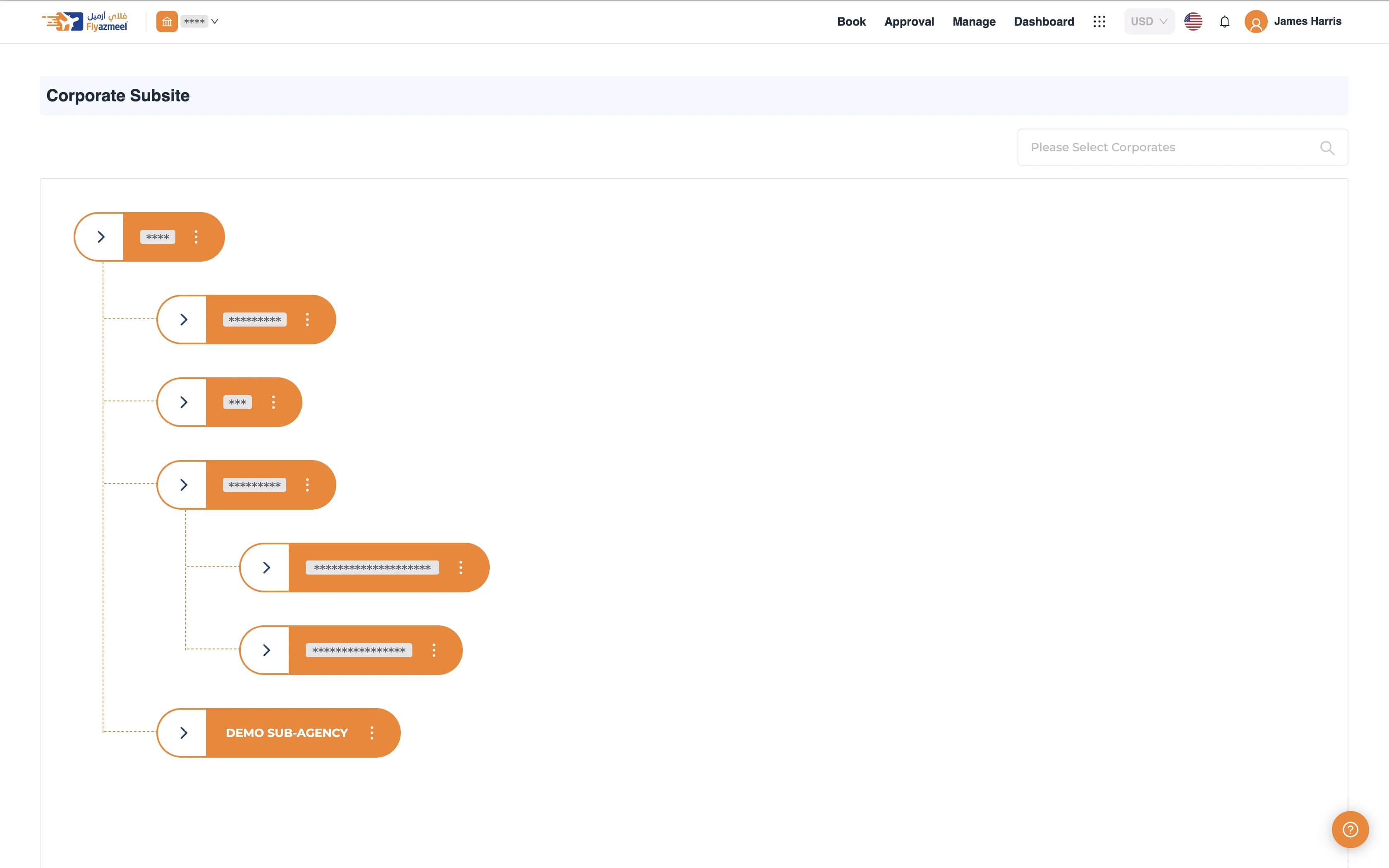 Subsite tree in the TMC web platform