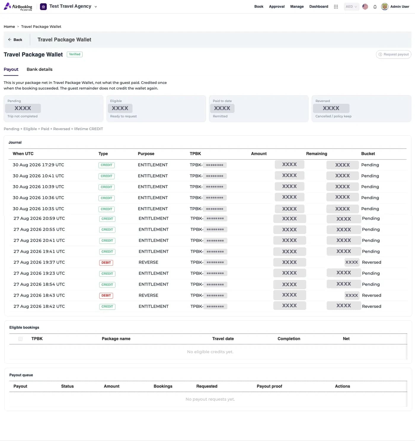 Wallet summary